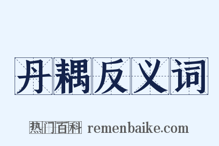 丹耦反义词是什么意思的图片